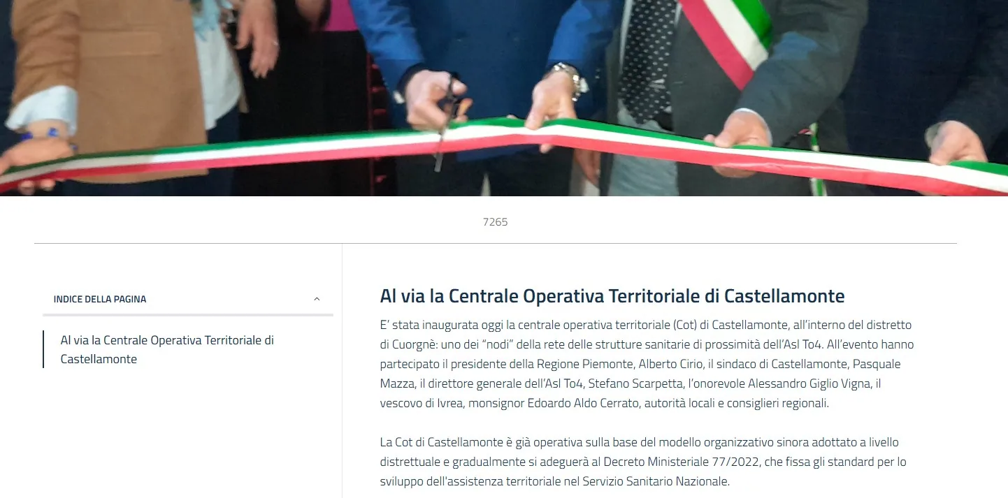 Centrale Operativa Territoriale di Castellamonte (TO) — immagine