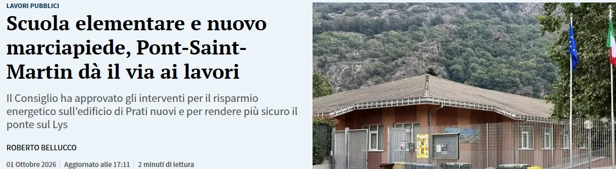 Scuola Elementare a Pont Saint Martin (AO) - Miglioramento Sismico — foto 2