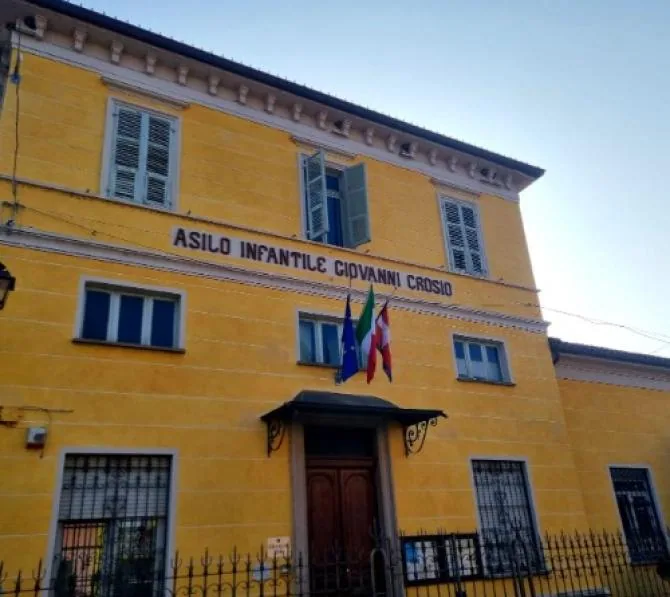 Ristrutturazione edilizia dell'edificio sede dell'Asilo Infantile Giovanni Crosio in Alice Castello (VC) – Restauro delle decorazioni interne ed opere accessorie — foto 2